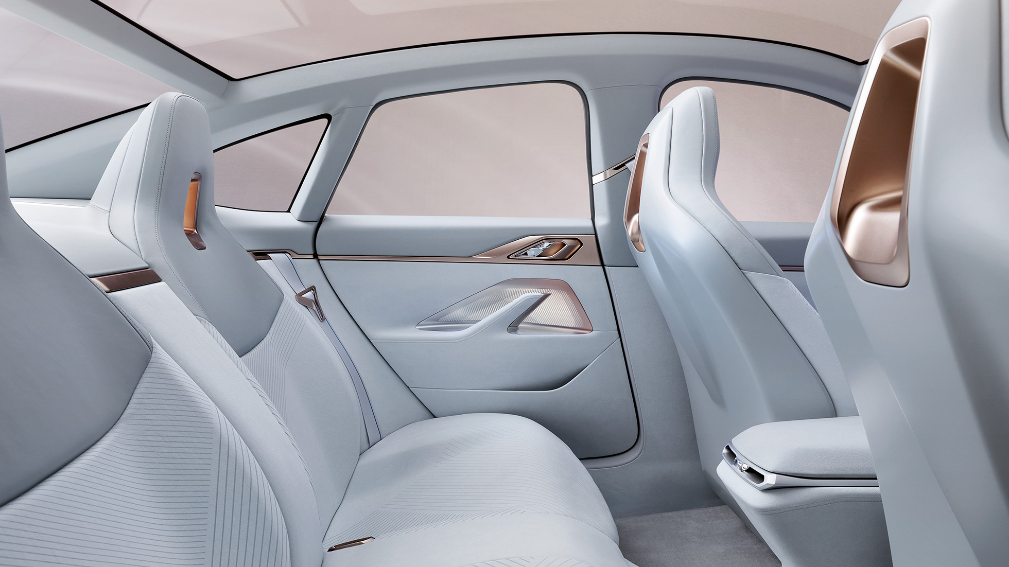 BMW Concept i4 2020 G26:n sisätila 3 BMW Concept i4 2020 G26 -sähköauton sisätila 3 – täyssähköinen BMW Gran Coupé