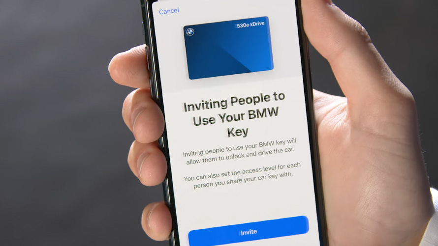 Jakaminen BMW Digital Key, video BMW Digital Key jakaminen, video