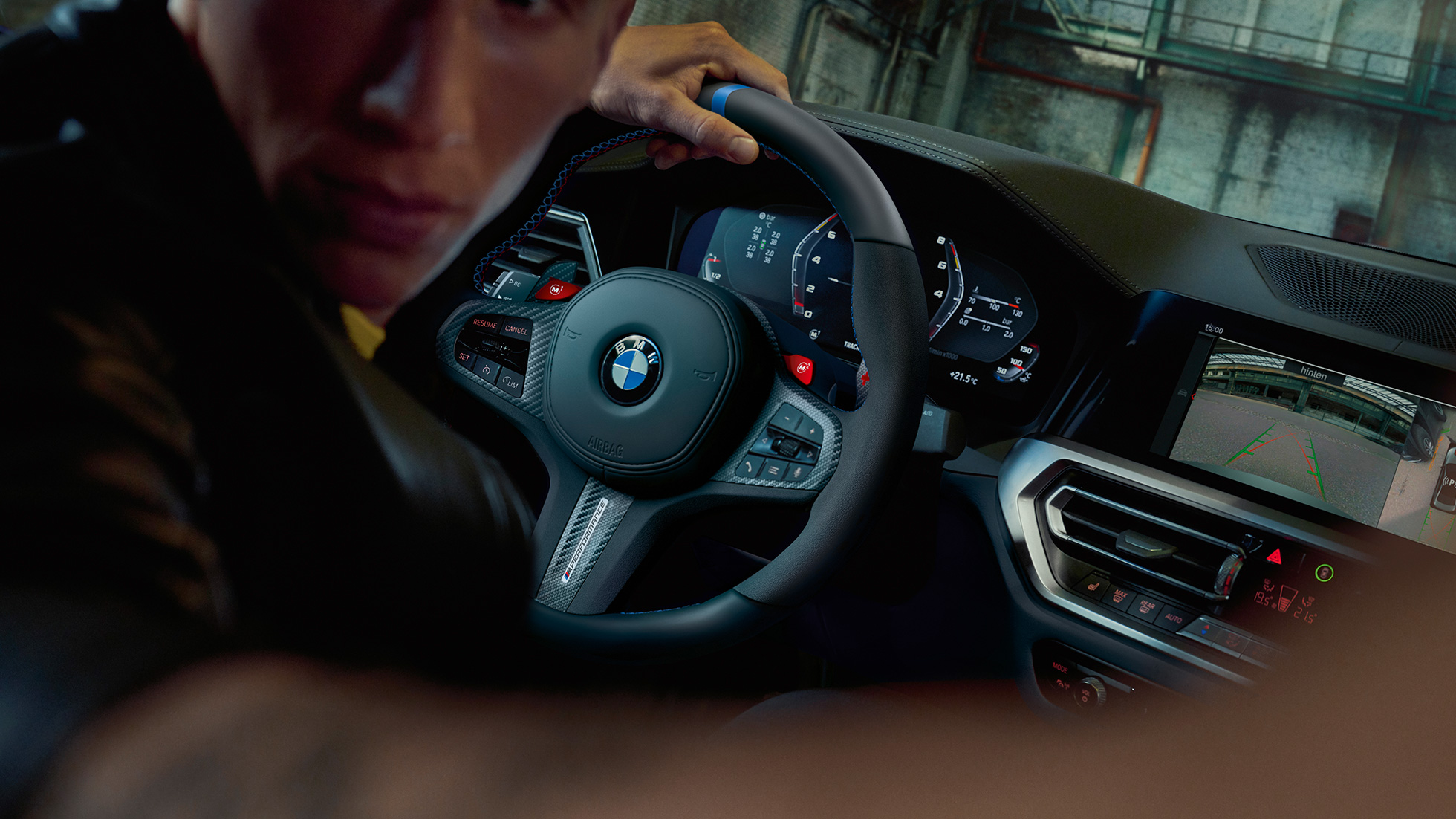 BMW M3 G80 sisätila BMW M Performance -osat BMW M3 G80 näkymä sisätila