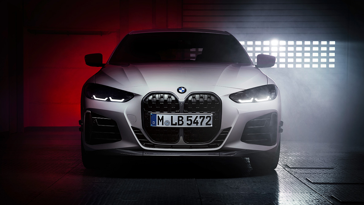 BMW 4-sarjan Coupé G22 näkymä edestä BMW M Performance -osat, BMW 4-sarjan Coupé G22, näkymä edestä