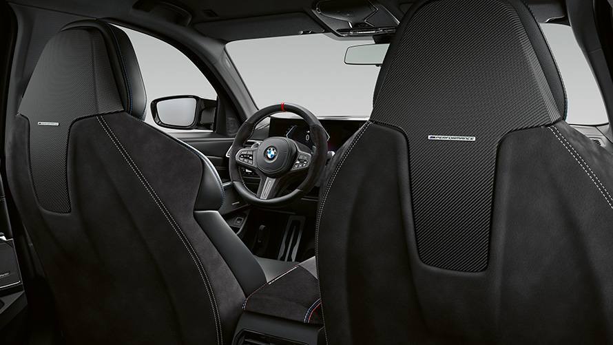 M Performance selkänojan takakuori, BMW M Performance osat M Performance selkänojan takakuori, BMW M Performance osat, lähikuva