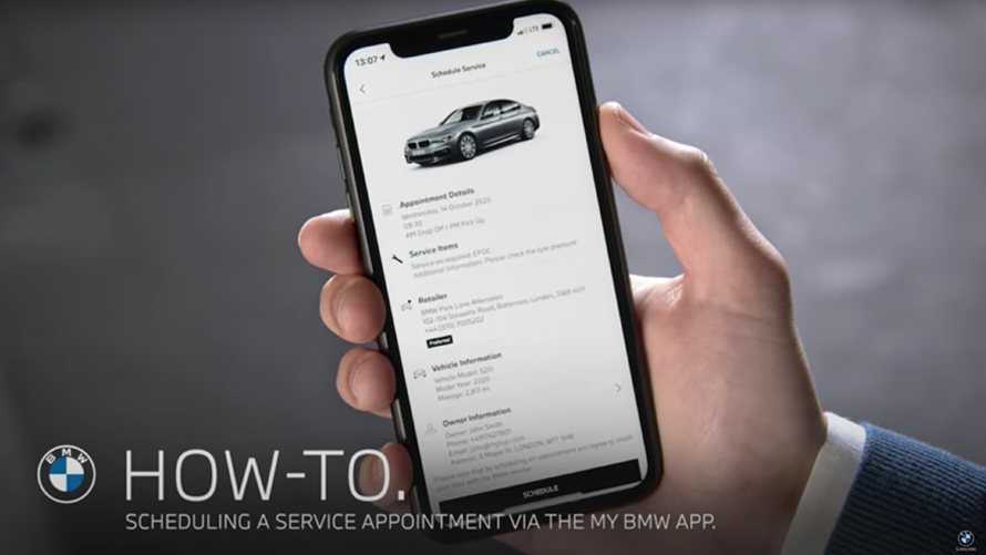 boka service via my bmw app video med instruktioner för hur man bokar service via my bmw app